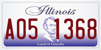 IL license plate A051368