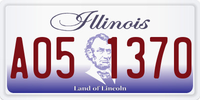 IL license plate A051370