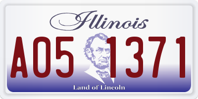 IL license plate A051371