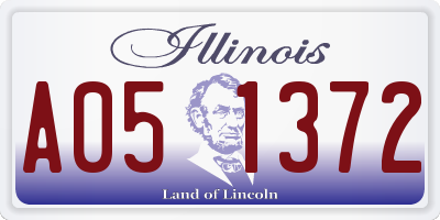 IL license plate A051372