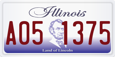 IL license plate A051375