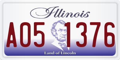 IL license plate A051376