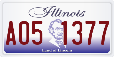 IL license plate A051377