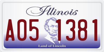 IL license plate A051381