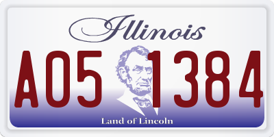 IL license plate A051384