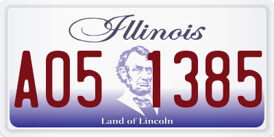 IL license plate A051385