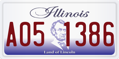 IL license plate A051386