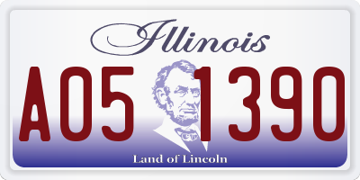 IL license plate A051390