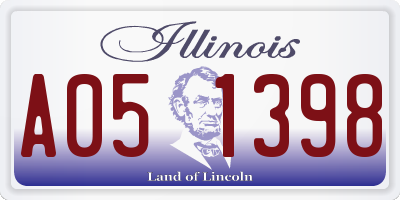 IL license plate A051398