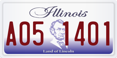 IL license plate A051401