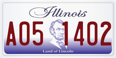 IL license plate A051402