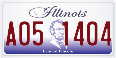 IL license plate A051404