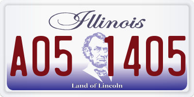 IL license plate A051405