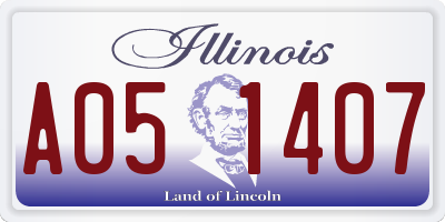 IL license plate A051407