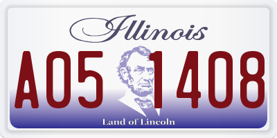IL license plate A051408