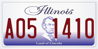 IL license plate A051410