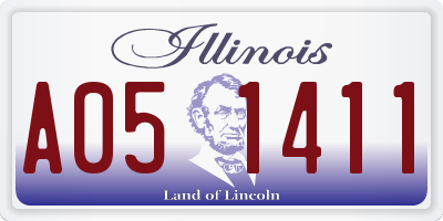 IL license plate A051411