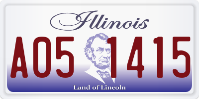 IL license plate A051415