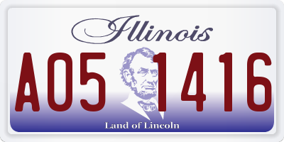 IL license plate A051416