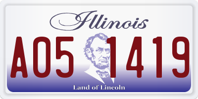 IL license plate A051419