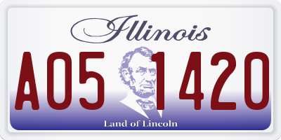 IL license plate A051420