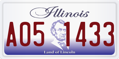 IL license plate A051433