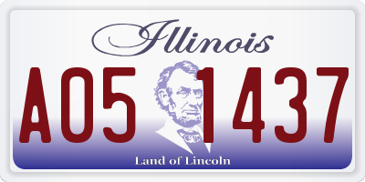 IL license plate A051437