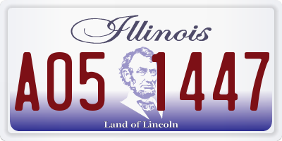 IL license plate A051447
