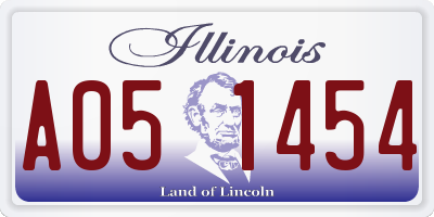IL license plate A051454