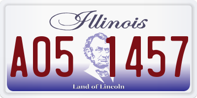 IL license plate A051457