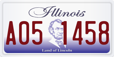 IL license plate A051458