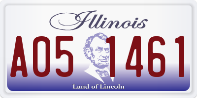 IL license plate A051461