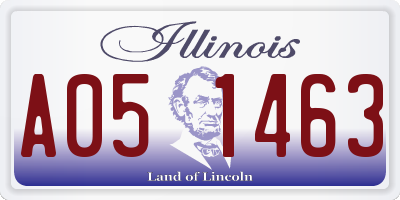 IL license plate A051463