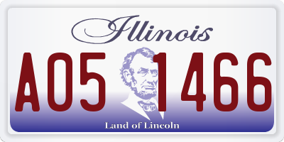 IL license plate A051466