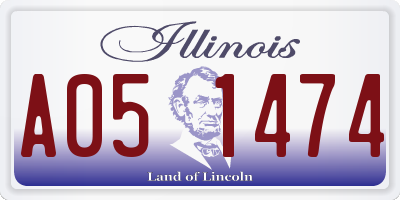 IL license plate A051474