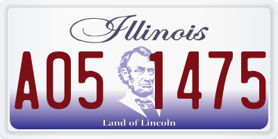 IL license plate A051475