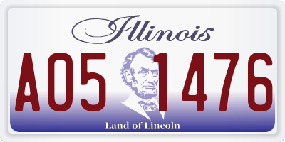 IL license plate A051476