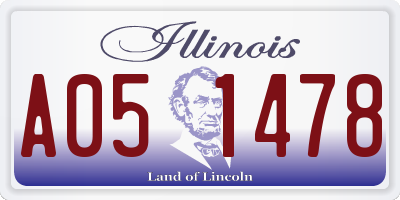 IL license plate A051478