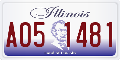 IL license plate A051481