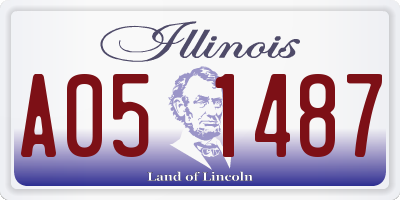 IL license plate A051487