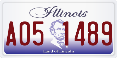 IL license plate A051489