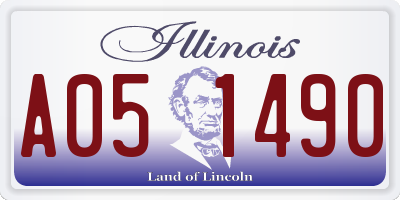 IL license plate A051490