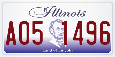 IL license plate A051496