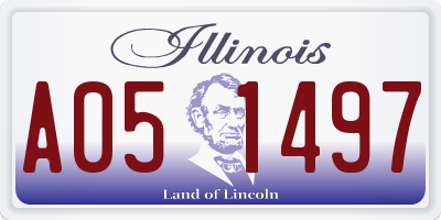 IL license plate A051497