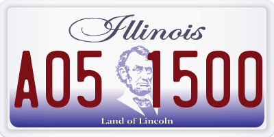 IL license plate A051500