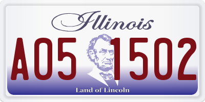 IL license plate A051502