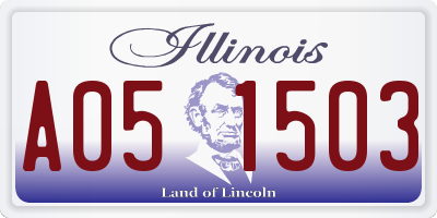IL license plate A051503