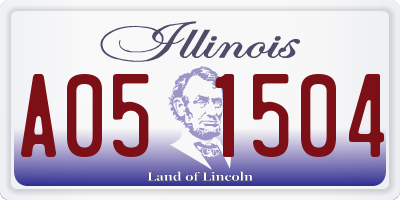 IL license plate A051504