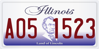 IL license plate A051523