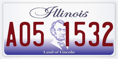 IL license plate A051532